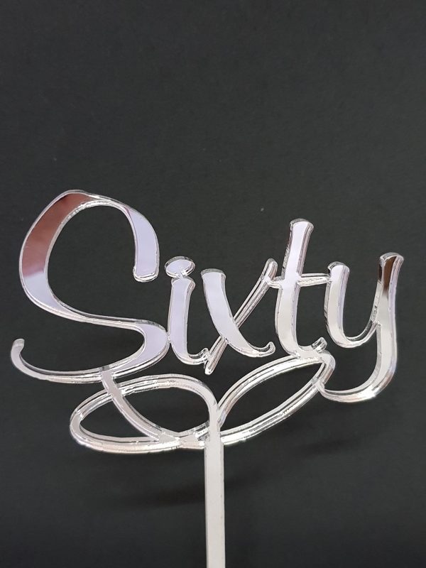 Acrylic Cake Topper - Sixty