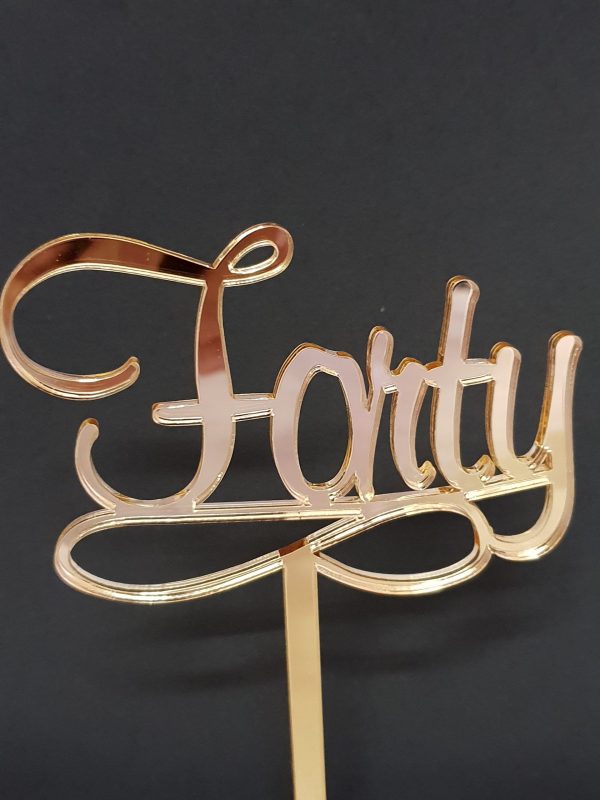 Acrylic Cake Topper - Forty