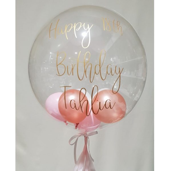 Personalised Bubble Balloon with Inserts and Tassel | The Party Pantry